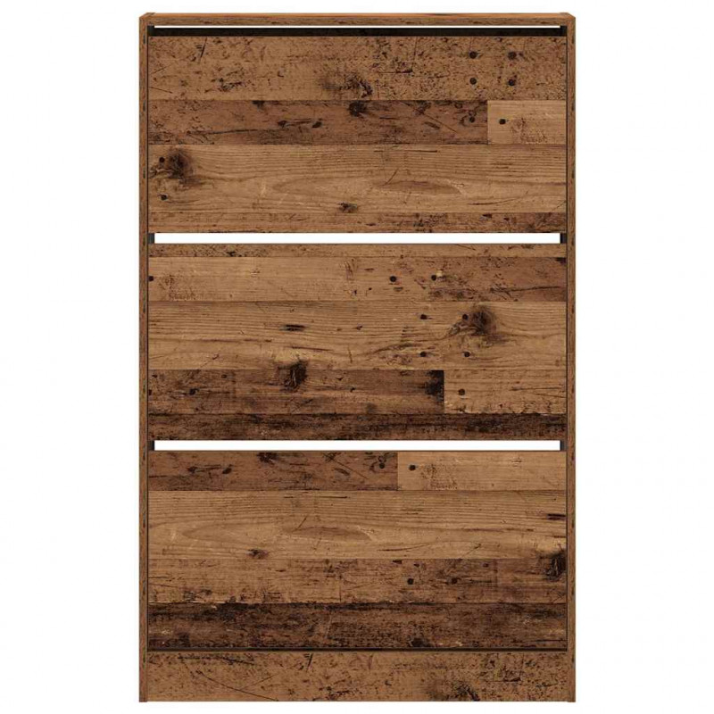 Szafka na buty z półką Stare drewno 80 x 21 x 125,5 cm