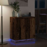 Komoda LED Ze LED Lights z półką Stare drewno 71 x 34,5 x 75 cm