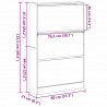 Szafka na buty z półką Stare drewno 80 x 21 x 125,5 cm