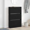 Szafka na buty z półką z drzwiami Czarny Dąb 80 x 21 x 125,5 cm