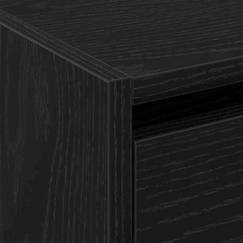 Szafka na buty z półką z drzwiami Czarny Dąb 80 x 21 x 125,5 cm