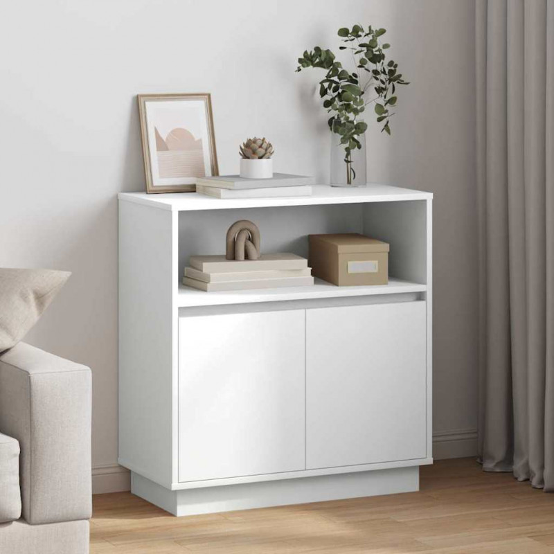 Komoda LED Biały 71 x 34,5 x 75 cm Materiał drewnopochodny
