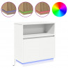 Komoda LED Biały 71 x 34,5 x 75 cm Materiał drewnopochodny