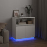 Komoda LED Biały 71 x 34,5 x 75 cm Materiał drewnopochodny