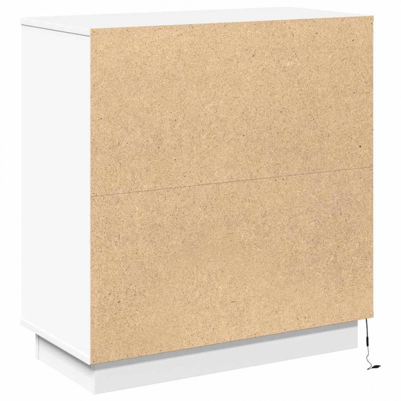 Komoda LED Biały 71 x 34,5 x 75 cm Materiał drewnopochodny