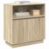 Komoda LED Dąb Sonoma 71 x 34,5 x 75 cm Materiał drewnopochodny