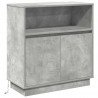 Komoda LED Ze LED Lights Betonowy szary 71 x 34,5 x 75 cm