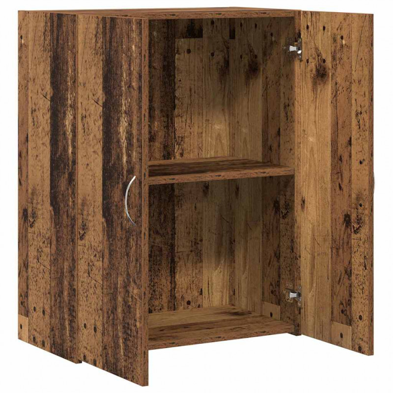 Biurowa szafka z półką z drzwiami Czarny Dąb 70 x 32 x 77.5 cm