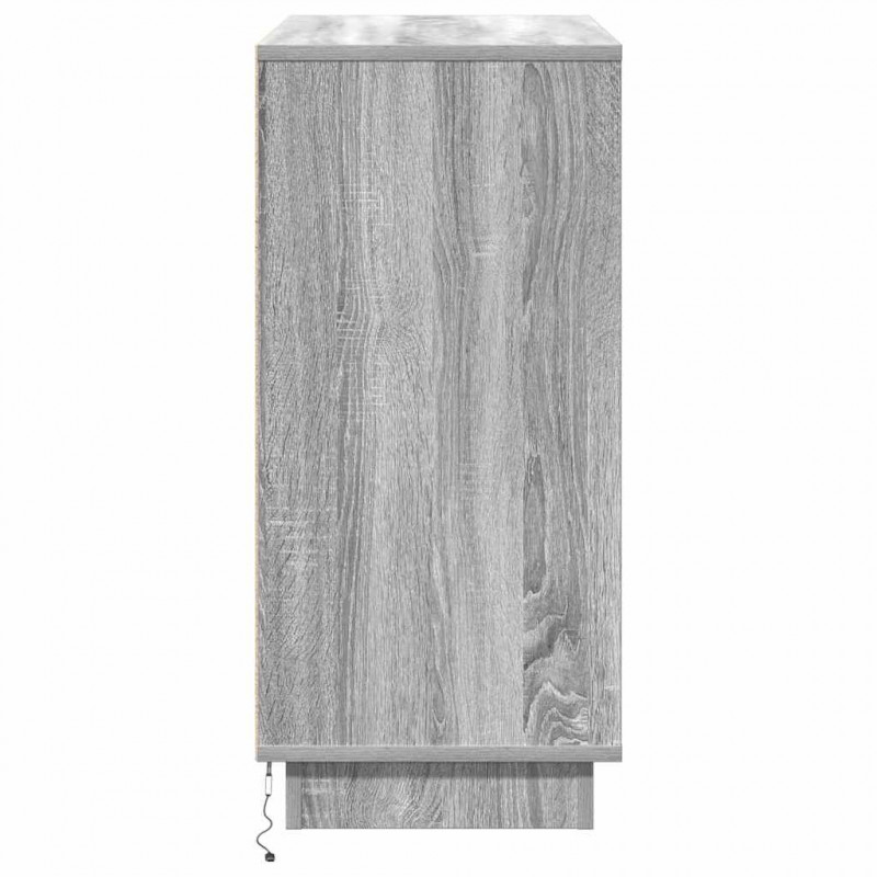 Komoda LED Ze LED Lights Szary Sonoma 71 x 34,5 x 75 cm