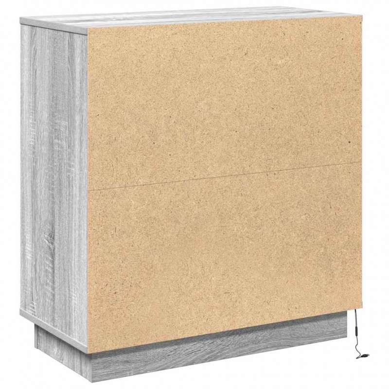 Komoda LED Ze LED Lights Szary Sonoma 71 x 34,5 x 75 cm
