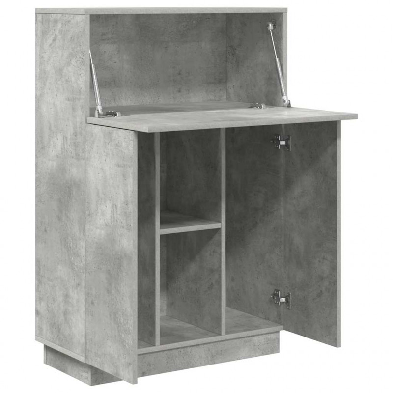 Biurko z półką z drzwiami Betonowy szary 71.5 x 31.5 x 106.5 cm