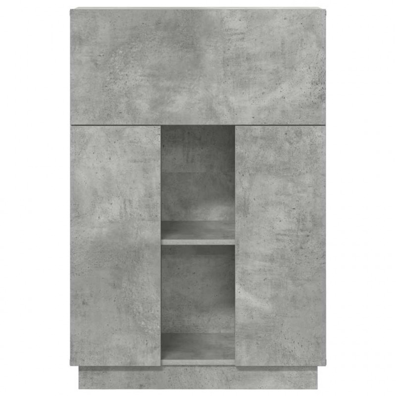 Biurko z półką z drzwiami Betonowy szary 71.5 x 31.5 x 106.5 cm