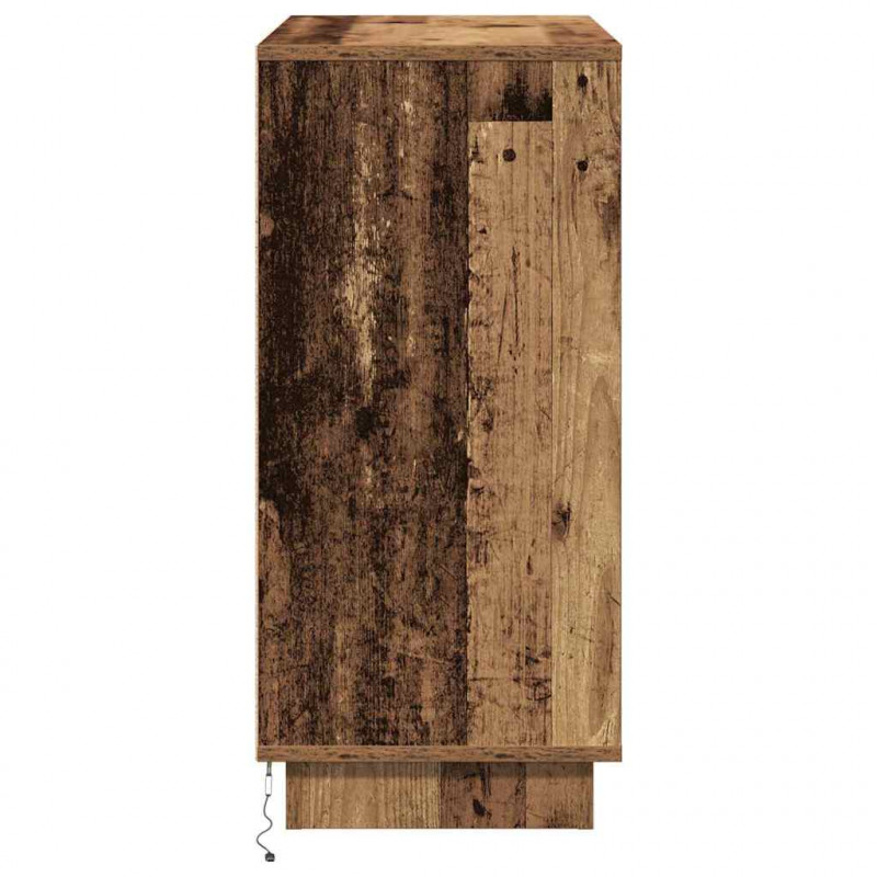 Komoda LED Ze LED Lights Stare drewno 71 x 34,5 x 75 cm