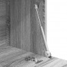 Biurko z półką z drzwiami Szary Sonoma 71.5 x 31.5 x 106.5 cm
