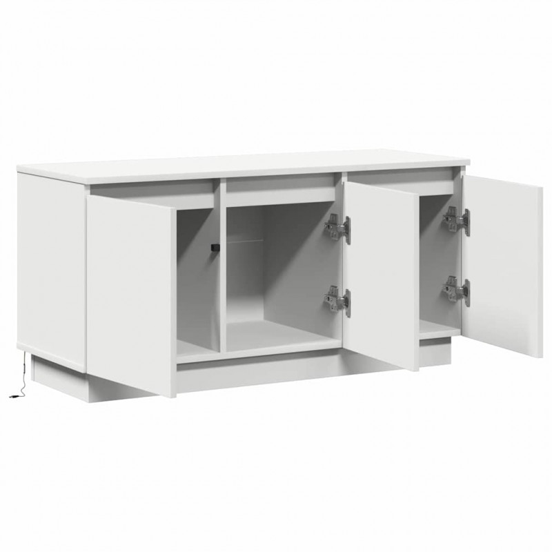 Szafka pod telewizor Ze LED Lights Biały 100 x 38 x 49 cm