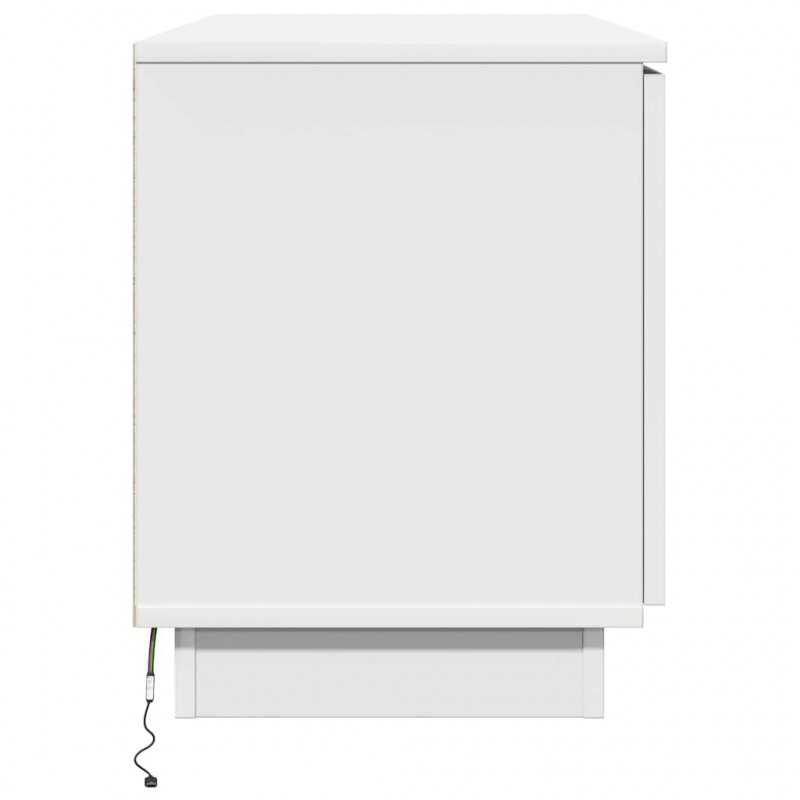 Szafka pod telewizor Ze LED Lights Biały 100 x 38 x 49 cm