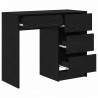 Biurko Czarny Dąb 90 x 37.5 x 75 cm Materiał drewnopochodny