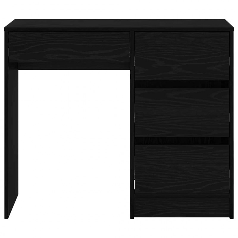Biurko Czarny Dąb 90 x 37.5 x 75 cm Materiał drewnopochodny