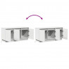 Szafka pod telewizor Ze LED Lights Biały 100 x 38 x 49 cm