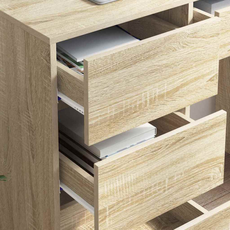 Biurko Dąb Sonoma 90 x 37.5 x 75 cm Materiał drewnopochodny
