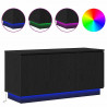 Szafka pod telewizor Ze LED Lights Czarny Dąb 100 x 38 x 49 cm
