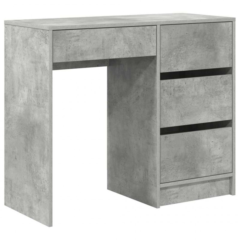 Biurko Betonowy szary 90 x 37.5 x 75 cm Materiał drewnopochodny