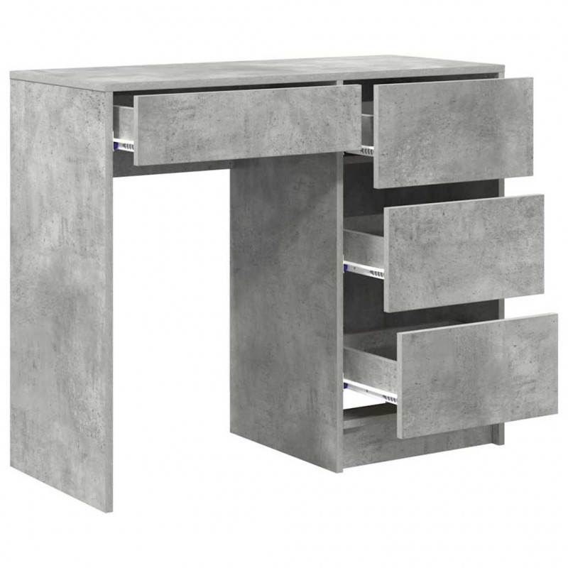 Biurko Betonowy szary 90 x 37.5 x 75 cm Materiał drewnopochodny