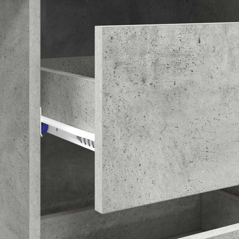 Biurko Betonowy szary 90 x 37.5 x 75 cm Materiał drewnopochodny