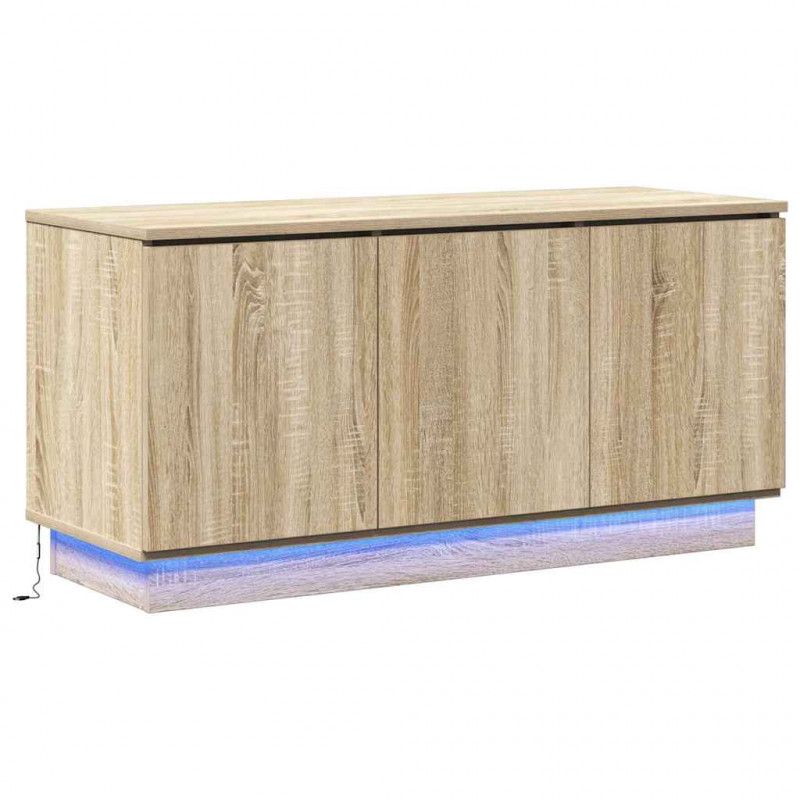 Szafka pod telewizor Ze LED Lights Dąb Sonoma 100 x 38 x 49 cm