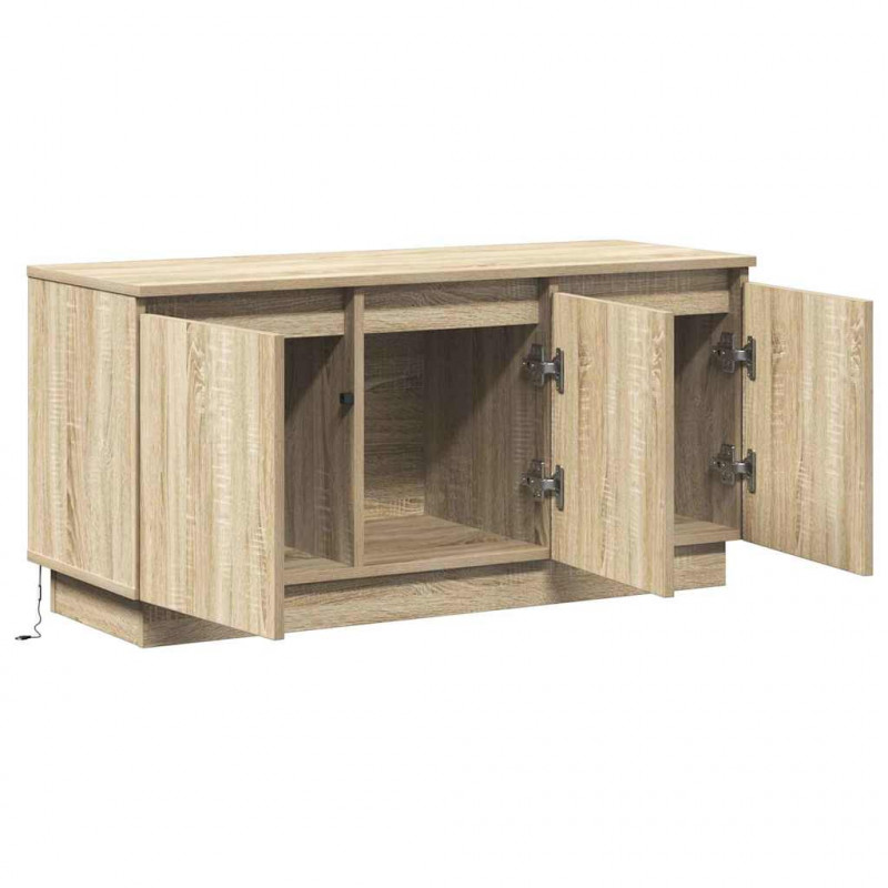 Szafka pod telewizor Ze LED Lights Dąb Sonoma 100 x 38 x 49 cm