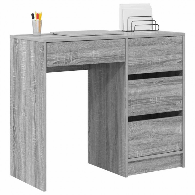 Biurko Szary Sonoma 90 x 37.5 x 75 cm Materiał drewnopochodny