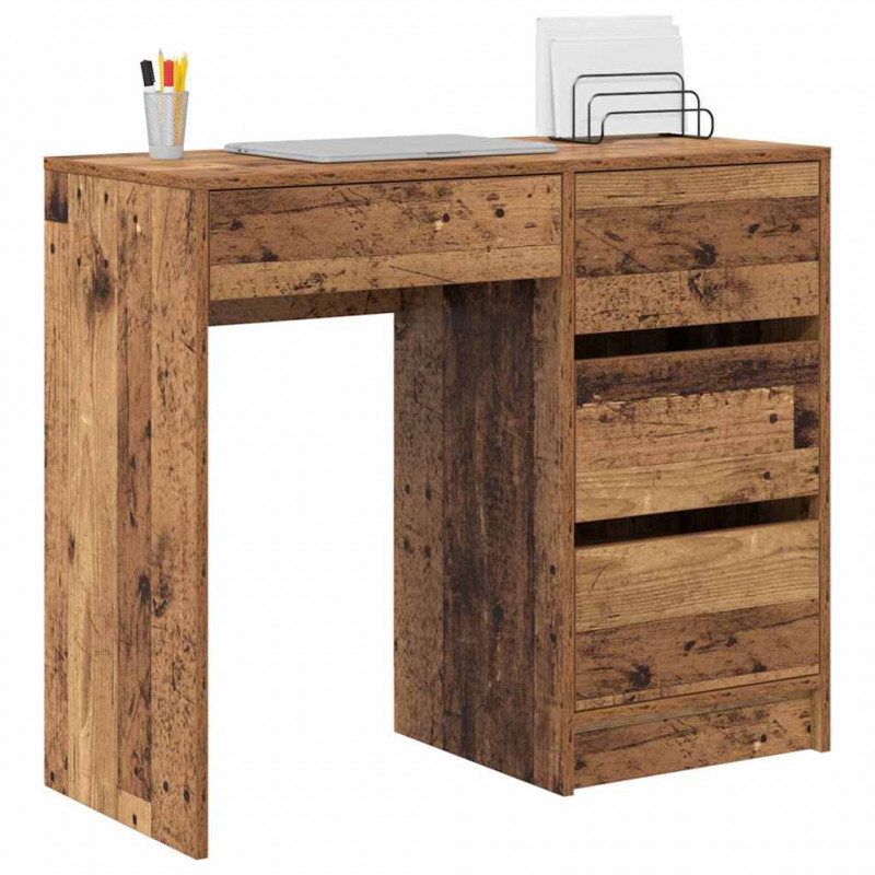 Biurko Stare drewno 90 x 37.5 x 75 cm Materiał drewnopochodny