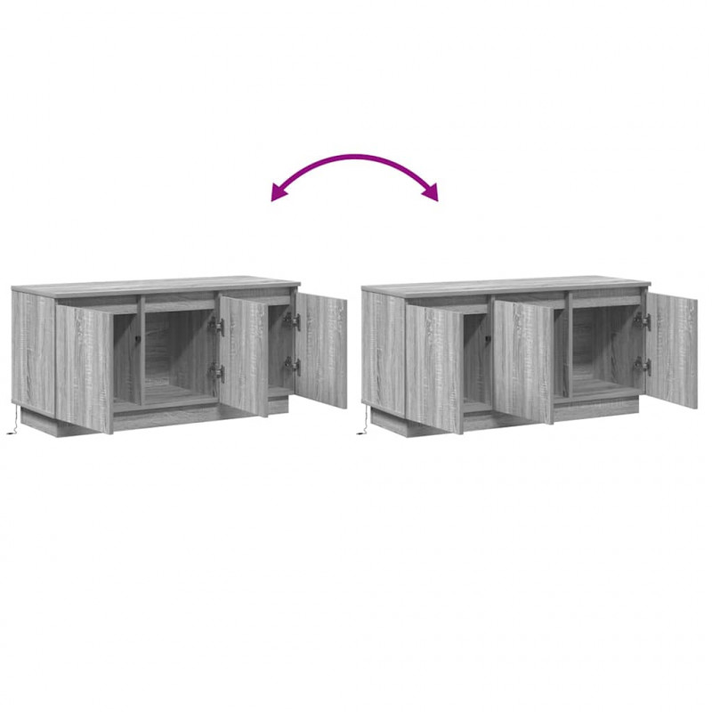 Szafka pod telewizor Szary Sonoma 100 x 38 x 49 cm