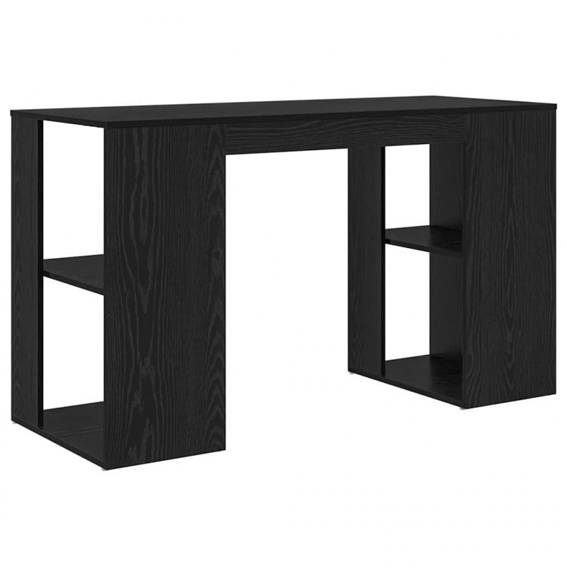 Biurko Czarny Dąb 130 x 50,5 x 75 cm Materiał drewnopochodny