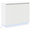 Komoda LED Biały 90 x 32 x 75 cm Materiał drewnopochodny
