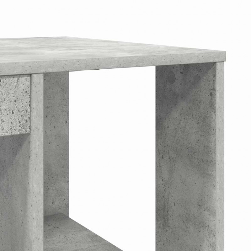 Biurko z półką Betonowy szary 130 x 50,5 x 75 cm