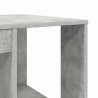 Biurko z półką Betonowy szary 130 x 50,5 x 75 cm