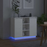 Komoda LED Biały 90 x 32 x 75 cm Materiał drewnopochodny
