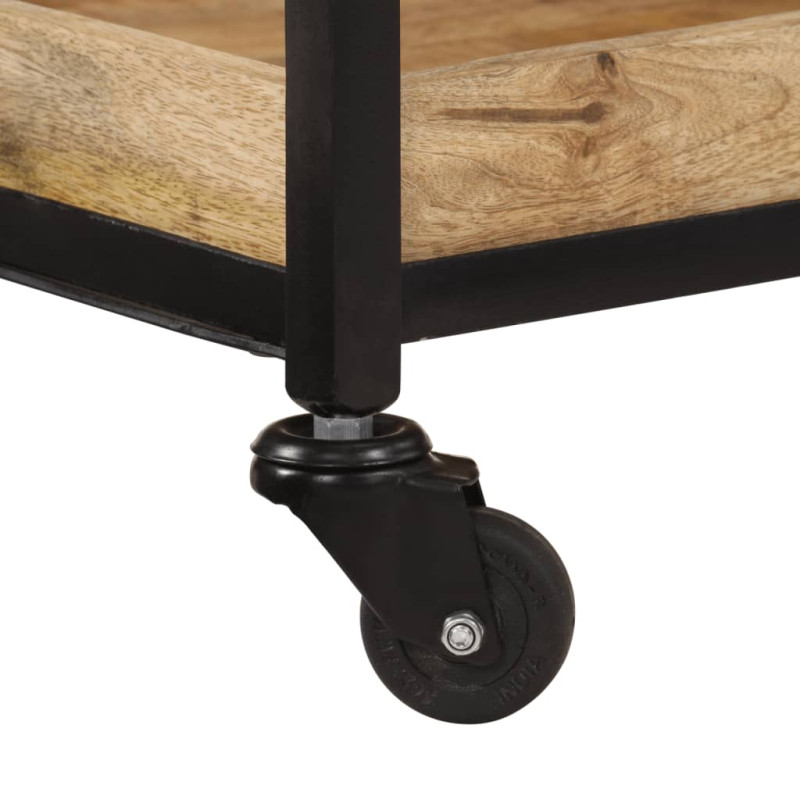 Wózek kuchenny, 60x40x80 cm, surowe lite drewno mango