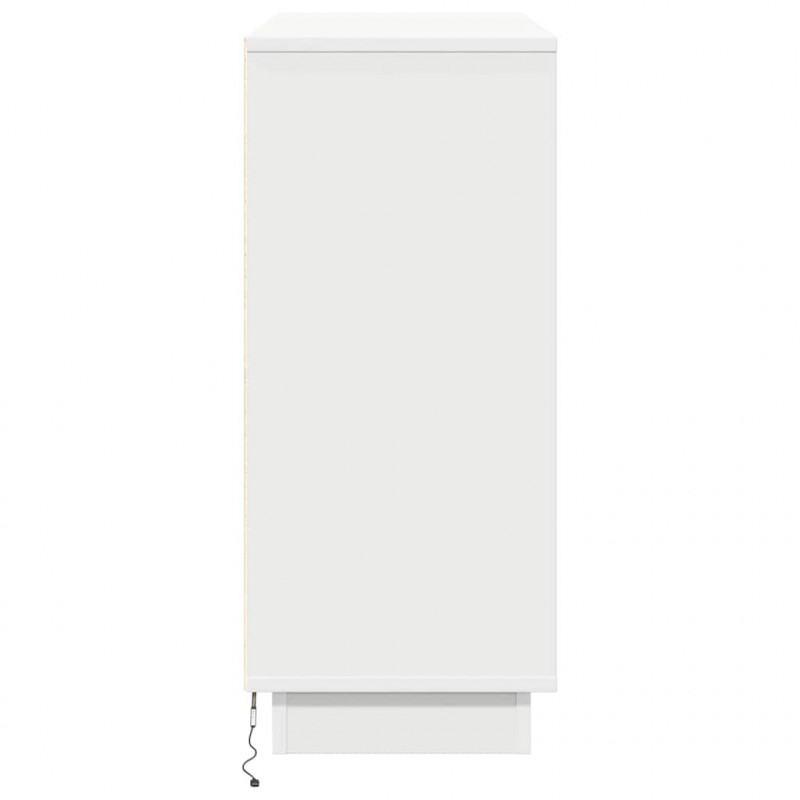 Komoda LED Biały 90 x 32 x 75 cm Materiał drewnopochodny