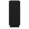 Komoda LED Czarny Dąb 90 x 32 x 75 cm Materiał drewnopochodny