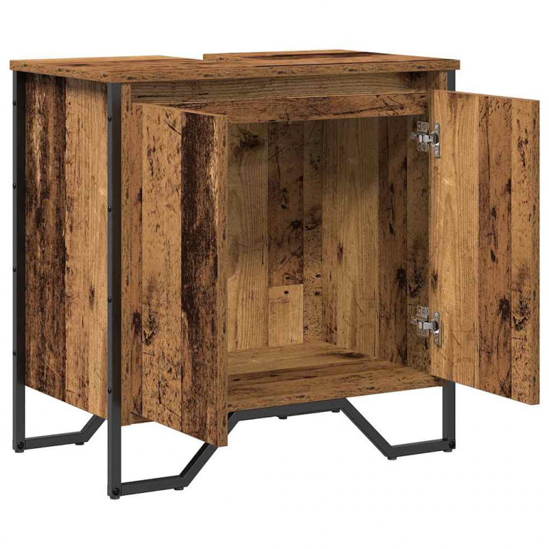 Szafka pod umywalkę z drzwiami Stare drewno 60 x 35 x 60 cm