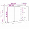 Komoda LED Dąb Sonoma 90 x 32 x 75 cm Materiał drewnopochodny