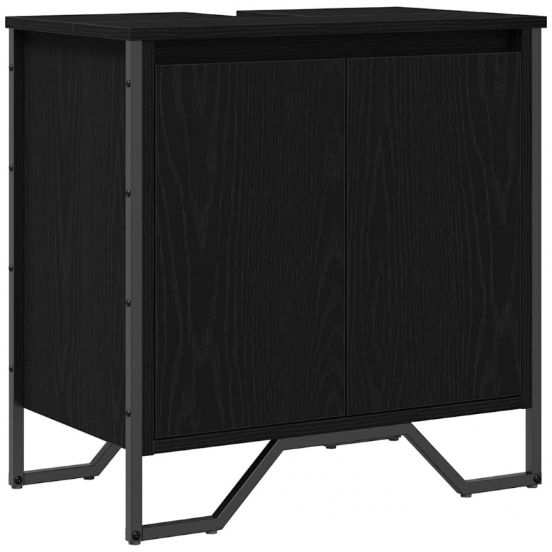 Szafka pod umywalkę z drzwiami Czarny Dąb 60 x 35 x 60 cm