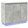 Komoda LED Ze LED Lights Betonowy szary 90 x 32 x 75 cm