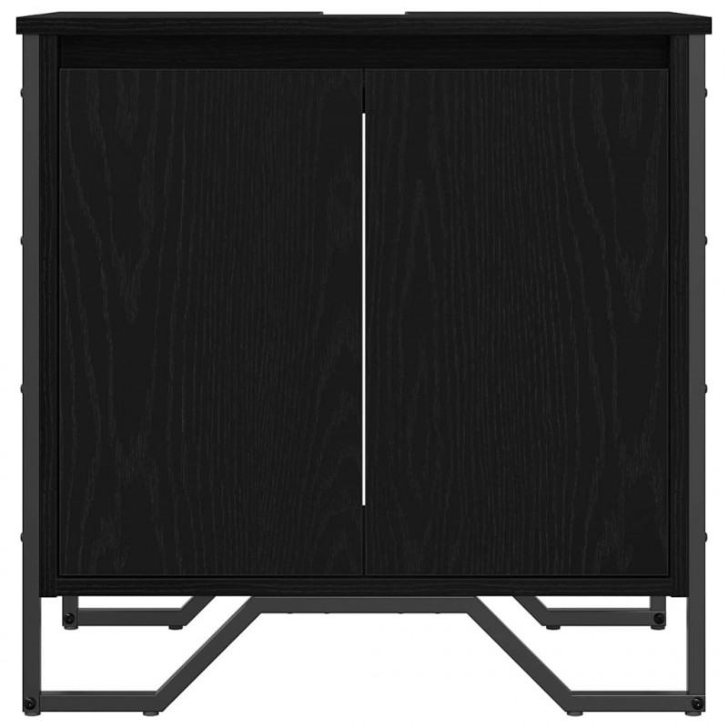 Szafka pod umywalkę z drzwiami Czarny Dąb 60 x 35 x 60 cm