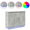 Komoda LED Ze LED Lights Betonowy szary 90 x 32 x 75 cm