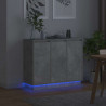 Komoda LED Ze LED Lights Betonowy szary 90 x 32 x 75 cm