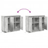 Komoda LED Ze LED Lights Betonowy szary 90 x 32 x 75 cm