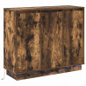 Komoda LED Dąb wędzony 90 x 32 x 75 cm Materiał drewnopochodny